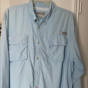 Magellan Outdoors Light Blue Button-Down Shirt